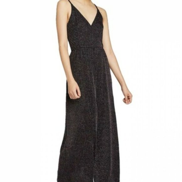 Wild Fable rainbow metallic wide leg spaghetti strap jumpsuit pants romper Sz S - Picture 1 of 10